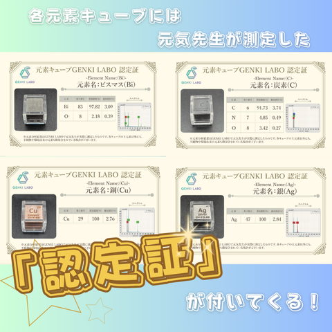 【元素標本キューブ 単品販売】 - 科学の魅力を手のひらに!