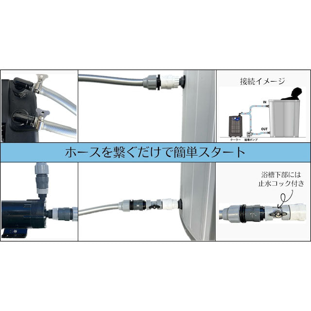 一人用コンパクト水風呂キット!ZR-130E型(推奨水温20℃)