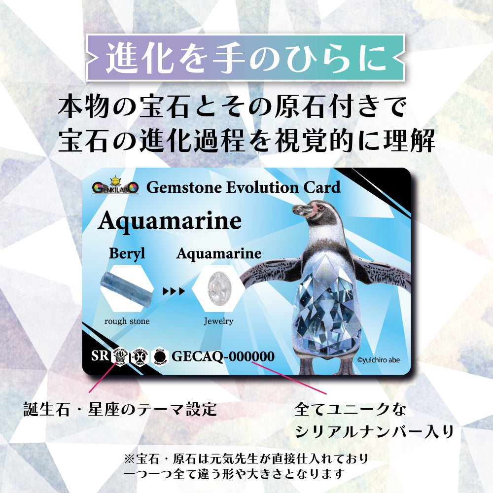 【宝石カードガチャ】本物の宝石&原石付き「Gemstone Evolution Card」がランダムで1種類当たる！