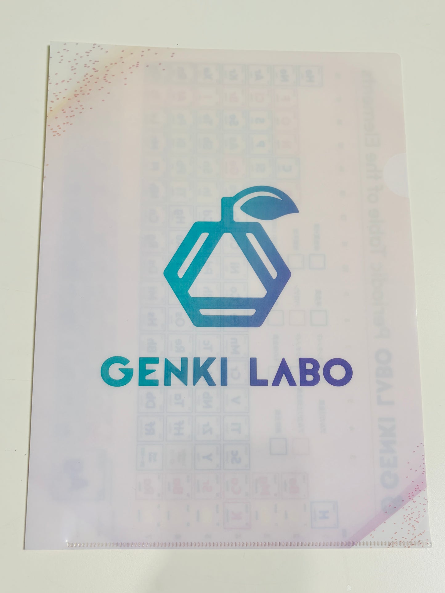 \NEW！/【GENKI LABOオリジナル】元素周期表クリアファイル (ホワイト)