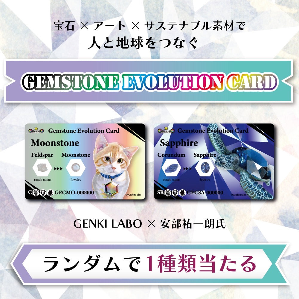 【宝石カードガチャ】本物の宝石&原石付き「Gemstone Evolution Card」がランダムで1種類当たる！