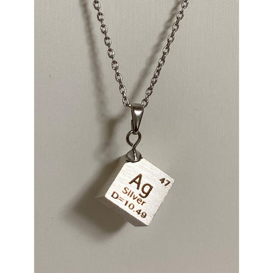 元素キューブネックレス【選べる8元素｜正面or斜め｜2サイズ（40cm～45cm or 50cm～55cm）】